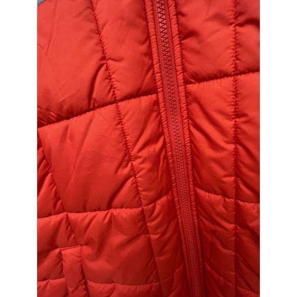 Women’s The North Face Insulated  Puffer Jacket Orange/ Red Gray Size Small - Picture 6 of 7